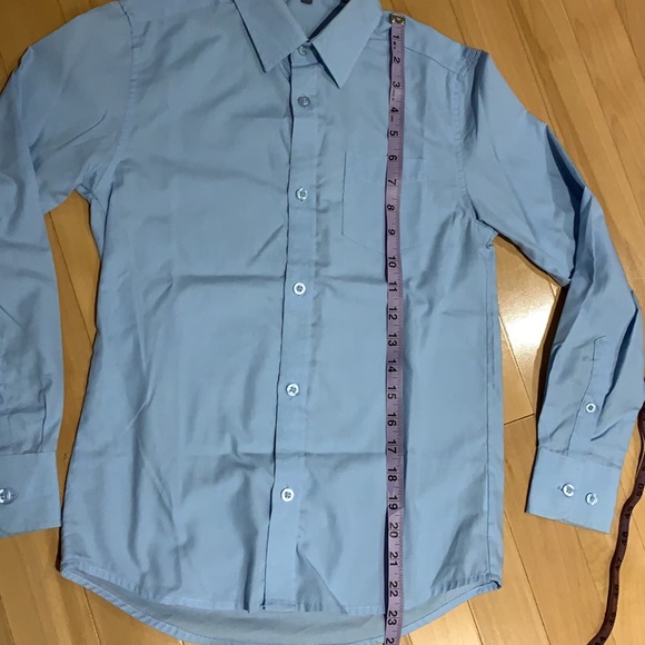 EUC Boys Newberry Light Blue Button Up Dress Shirt - size 12 - Picture 15 of 16